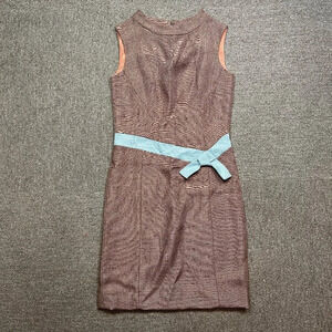 Vintage Montaldo's Bow Waist 50s / 60s Era Shift Dress Estimated Small